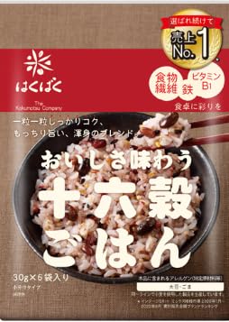 Hakubaku 16 Multigrain Mix for Rice, 6.35oz 30g x 6 sticks Japgokbap