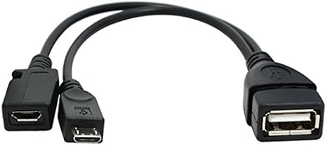 USB OTG Cable for Firesticks 4K/4K Max/Cube/lite/2nd Gen, Android Devices and Host Devices, Universal Micro Power Enabled Adapter, 6-Inch