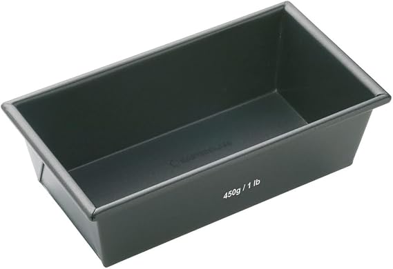 MasterClass KCMCHB41 1 lb Loaf Tin with PFOA Non Stick, Robust 1 mm Carbon Steel, 15 x 9 cm Small Bread Pan, Grey