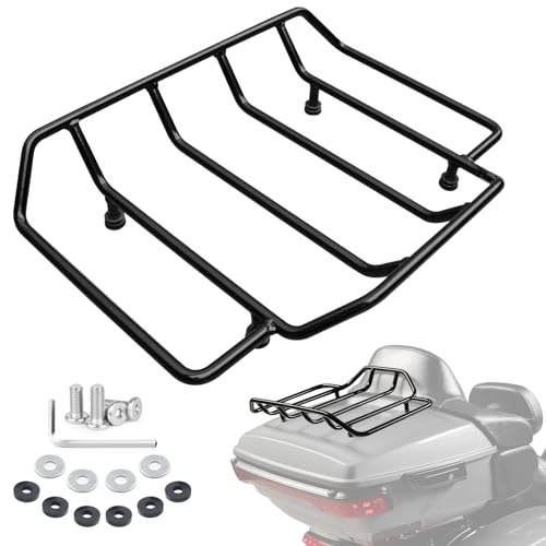 Motorcycle Luggage Racks Trunk Box Tour Pack for 1984-2025 Harley Davidson Touring CVO Street Glide Electra Glide Road Glide King Ultra Limited Detachable Tour Pack Luggage Kit,Black