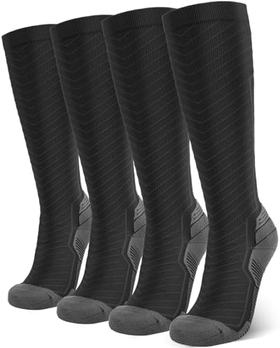 Compression Socks for Men & Women 246 Pairs 20-30 mmHg Graduated Compression Knee High for Running, Athletic