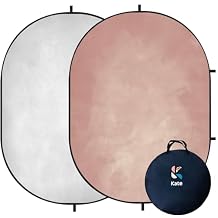 Kate 5x6.5ft(1.5x2m) Collapsible Backdrop Pink Textured Double-Sided Backgrounds Light Grey Backdrop Twist Flex Collapsable Photography Backdrop