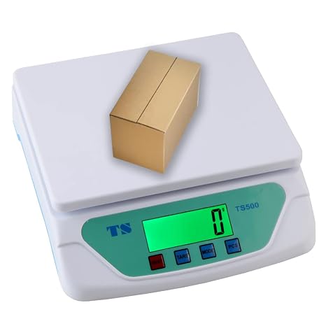 Postal Scale Shipping Scale, Accurate Digital 30kg 66lb/1g 0.1oz Back-Lit LCD Display, Digital Scale for Packages, Letters, Food g/oz/lb/kg/tl/ct Conversion (White)
