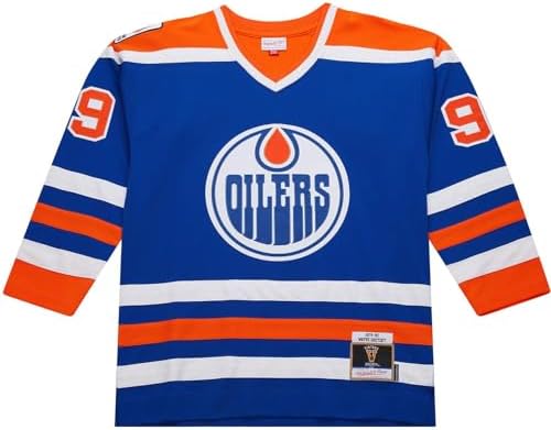 Mitchell & Ness Edmonton Oilers Wayne Gretzky Royal Blue 1979-80 Mens Power Play Jersey