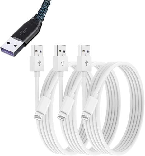 3Pack USB A to Lightning Cable 3FT, Fast Charging Cord for iPhone 14, Replacement for Apple Original Charger Cable for iPhone 14 13 12 11 Pro 11 XS MAX XR 8 7 6s Plus
