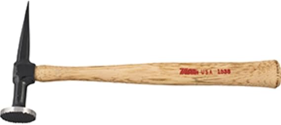 Martin 153S Cross Chisel Shrinking Hammer, Wood handle, Flat Round face 1 9/16 ", Chisel 3 ", Weight .85 pounds