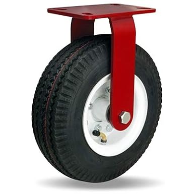 Hamilton Cush-N-Aire Rigid Caster Part# R-70104-PR 10" Pneumatic Air-Filled Tire with 3/4" Precision Tapered Roller Bearings - USA Made