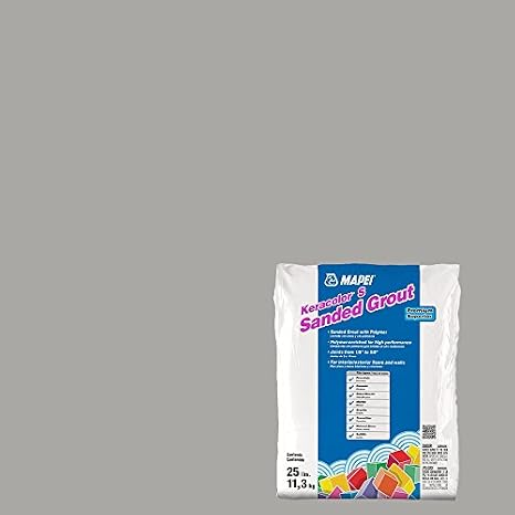 MAPEI Keracolor S Silver Cementitious Sanded Powder Grout - 25LB Bag