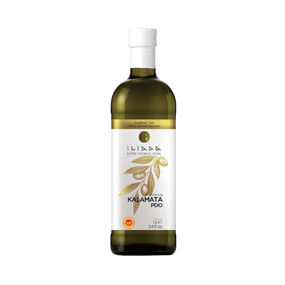 Iliada Kalamata PDO Extra Virgin Olive Oil, 1Lt | Multi-awarded | Single Region 100% Greek | Monovarietal Koroneiki | Cold Press | Polyphenol Rich | Chef's Favorite