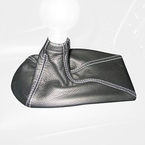 RedlineGoods Shift Boot - Separate Shift knob Compatible with Porsche 911 996 1998-04. Tailor Made - not Universal. Genuine top-Grade Italian Black Leather with Black Thread