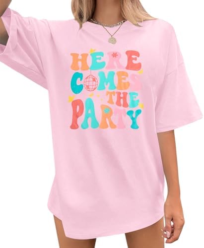 Bachelorette Shirt Women Bride Tshirt - Here  Bride Tee Party Tshirts Bridal Shirt Casual Short Sleeve Oversized Top