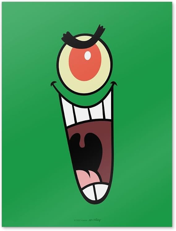 Spongebob Plankon Face Wall Art Picture Paper Poster Decor Home Decoration