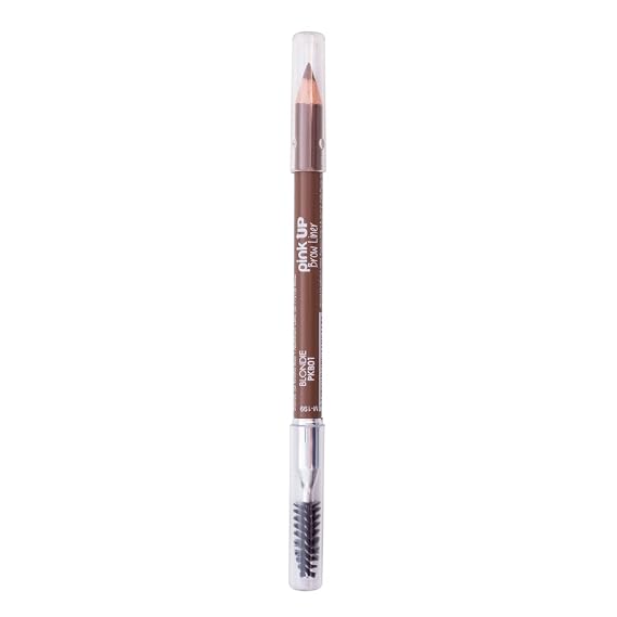 Pink Up | Brow Liner | Precise application & intense color | Long-lasting smudge-proof formula | Eyebrow pencil | Makeup | Built-in brush for blending | Blondie | Model PKBB01