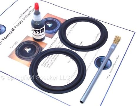 Butyl Rubber 4" Speaker Rubber Surround Edge Repair Kit - 2 Speaker Kit - Fits Any 4" Woofers That take a Standard 4" Foam, Cloth, or Rubber Surround, and Have The Right Measurements