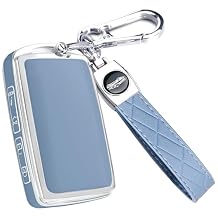Key Fob Cover for Mazda CX5 with Keychain, Soft TPU Key Case Shell for 2022 2023 2024 Mazda 3 6 CX-5 CX-9 CX-30 CX-50 CX-90 MX-5 Miata CX-70 2025 Smart Key Protector (Blue)