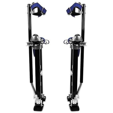 Drywall Stilts 24"-40"Height Adjustable,Aluminum Tool Stilts Suitable for Painting Walls, Pruning Branches, Cleaning,Performing Arts Activities.(Black)