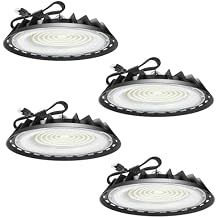 200 Watt High Bay LED Light 28000 Lumen ETL Listed 5000K Bright White, 800W HPS or MH Bulbs Equivalent, Industrial Warehouse Lamp Fixtures, AC 90-277V 4 Pack