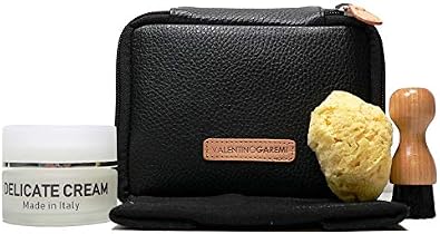 Luxury Leather Care Kit Conditioning Gift Set with Cream, Brush, Sponge & Cloth Made in Italy