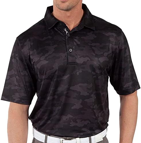 Bobby Jones Golf Apparel - Performance RTJ Special Operations Short Sleeve Golf Polo for Men as1, Alpha, m, Regular, Regular, Black