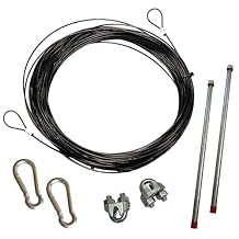 Airmax Mooring Kit for Pond & Lake Fountains, Durable & Adjustable Galvanized Cables with Steel Anchor Rods for Easy DIY Shoreline Installation, 150'