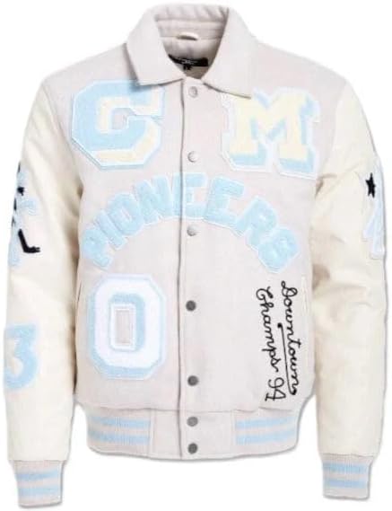 Jordan Craig Pioneers Varsity Jacket with Flame Embroidery