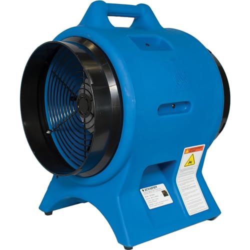 Schaefer VAF3000P Confined Space Blower: 12 in Duct, 2,063 cfm, 38 in Male Quick-Disconnect, 100 psi Max Inlet. Hazardous Location Rated