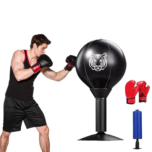 Desktop Punching Bag, Stress Buster with Suction Cup for Office Table and Counters,Super Strong Suction Speed Balls Heavy Duty Stress Relief Boxing Bag,Gag Gifts for Boss or Coworker