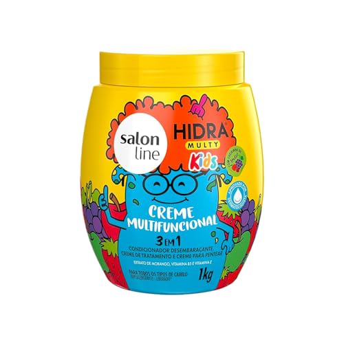 Salon Line - Linha Hidra Kids - Creme Multifuncional 3 em 1 Multy 1 Kg - Hydra Kids - Multy 3 in 1 Multifunctional Cream Net 35.27 Oz