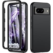 for Pixel 8 Case, 360 Full Body Shockproof Bumper Case with Built-in Screen Protector Military Grade Drop Protection Rugged Case Heavy Duty Protective Cover for Google Pixel 8,Black