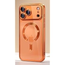 Premium iPhone 17 Pro Max Kılıf, HD Lens Koruyucu, K-Shock Darbeye Dayanıklı, Gold Parlak Renk, MagSafe Uyumlu