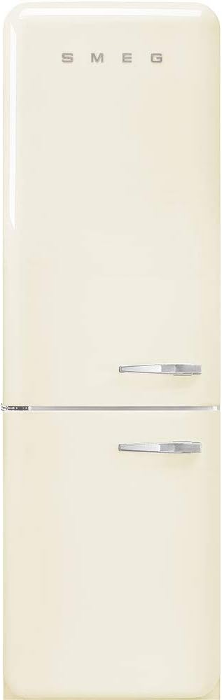 Smeg FAB32 Retro Refrigerator 50s Style Fridge with Bottom Freezer, No-Frost, LED Display & Lighting, LifePlus Zone, Multi-Airflow 12.2 cu ft Cream - Made in Italy