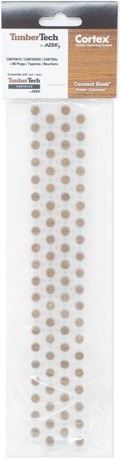 TimberTech Collated Cortex Replacement Plugs 80 Count Coconut Husk