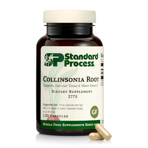 Standard Process Collinsonia Root - Healthy Vascular Tissue Support Supplement - Bladder & Kidney Health Supplement with Collinsonia Root - Supplement to Aid Digestive Health - 150 Capsules