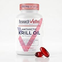 Research Verified Antarctic Krill Oil 2000mg - Support Heart Function & Joints, Boost Cognition - MSC Certified, Sustainably Sourced - 60 Softgels - Made in the USA
