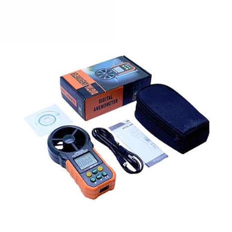 PEAKMETER Wind Speed Test Meter Multi-Function Digital Anemometer Tachometer/Air Volume Air Flow Meters Wind Humidity Tester(PM6252B)