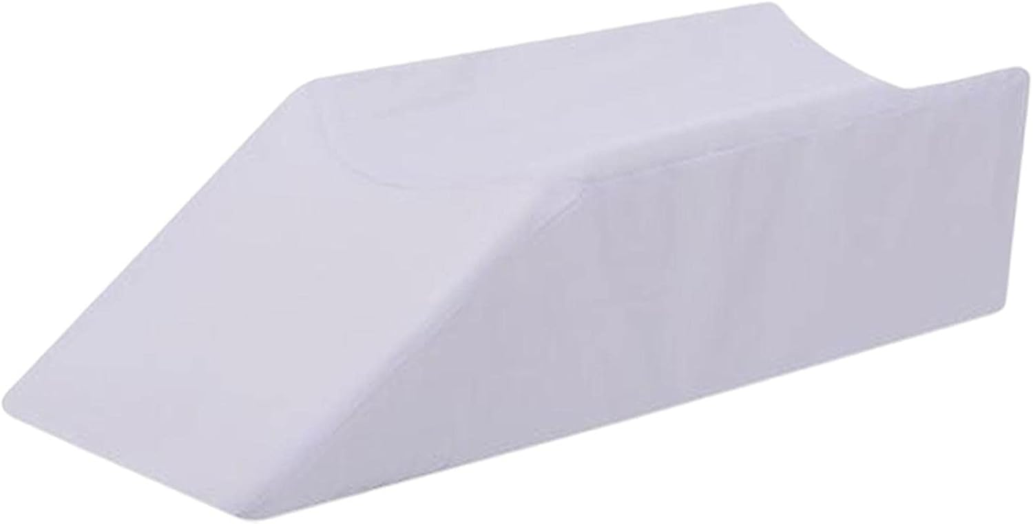 Colcolo Leg Pillow, Foam Leg Pillow Knee Leg Wedge Elevating Pillow Leg Support Elevator for Injury Swelling Sleeping Leg, White 60x20x15cm
