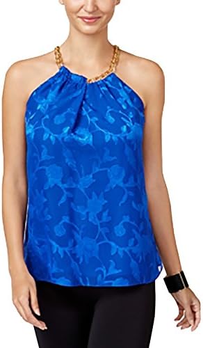 Thalia Sodi Floral Print Chain Detail Top