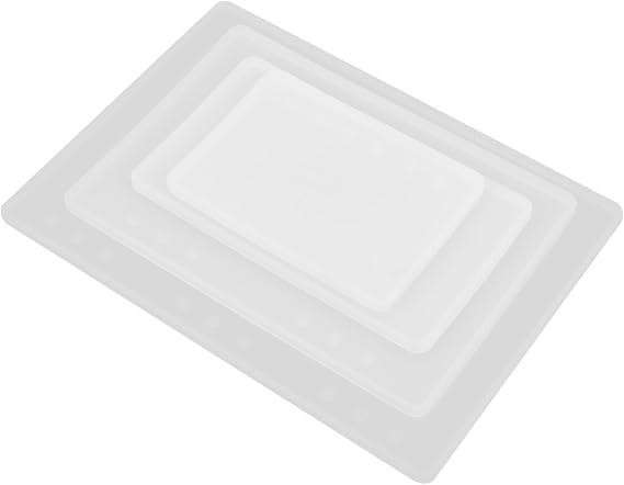 NUOBESTY DIY Crystal Epoxy Resin Notebook Mold Set B5 A5 A6 A7 Silicone Craft Casting Molds for Custom Journals and Planners High Gloss Finish 4-Piece Kit