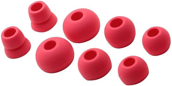 8pcs Powerbeats 2 Replacement Earbuds Powerbeats3 Ear Buds Tips Compatible with Powerbeats 2 Powerbeats 3 Wireless Beats by dr dre Headphones (Red)