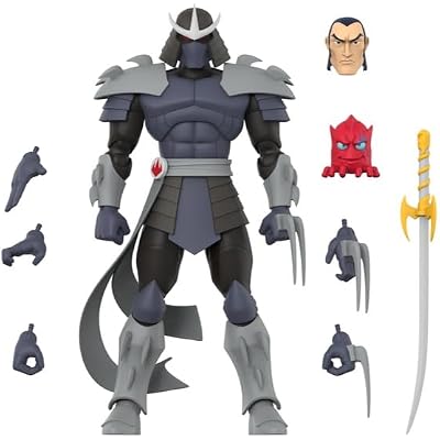 Super7 ULTIMATES! Teenage Mutant Ninja Turtles Shredder - 7 TMNT Action Figure with Accessories - Classic Cartoon Collectibles and Retro Toys