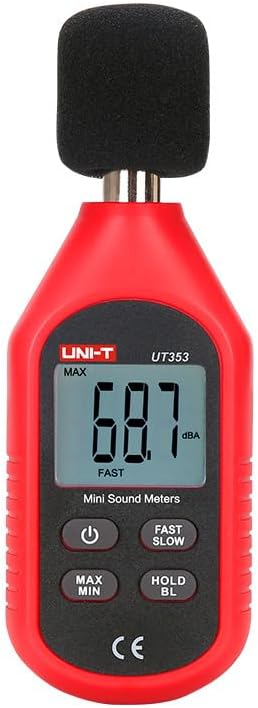 UNI-T Uni-trend Hygrometer UT353 UT353BT Sound Level Bluetooth Meter Digital Noise Measuring Tester 30-130dB Professional Decibel Monitor dB Detector(UT353BT with Bluetooth function)