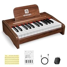 Vangoa Kids Piano Keyboard, 25 Keys Portable Piano for Kids, Music Educational Instrument, Wood for Girls and Boys