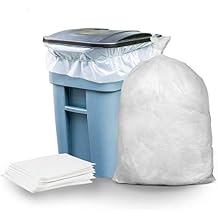 Plasticplace 65 gallon Trash Bags 1.5 Mil Clear Heavy Duty Garbage Can Liners 50 x 48 (50Count)