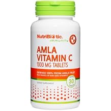 NutriBiotic Amla Vitamin C, 30 Tabs | Rich Source of Non-GMO, Natural Vitamin C for Antioxidant & Collagen Support | 100% from Indian Gooseberry | Vegan & Gluten Free