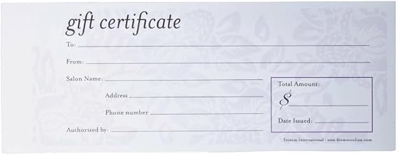 Diane Diane salon gift certificates (50 pack)
