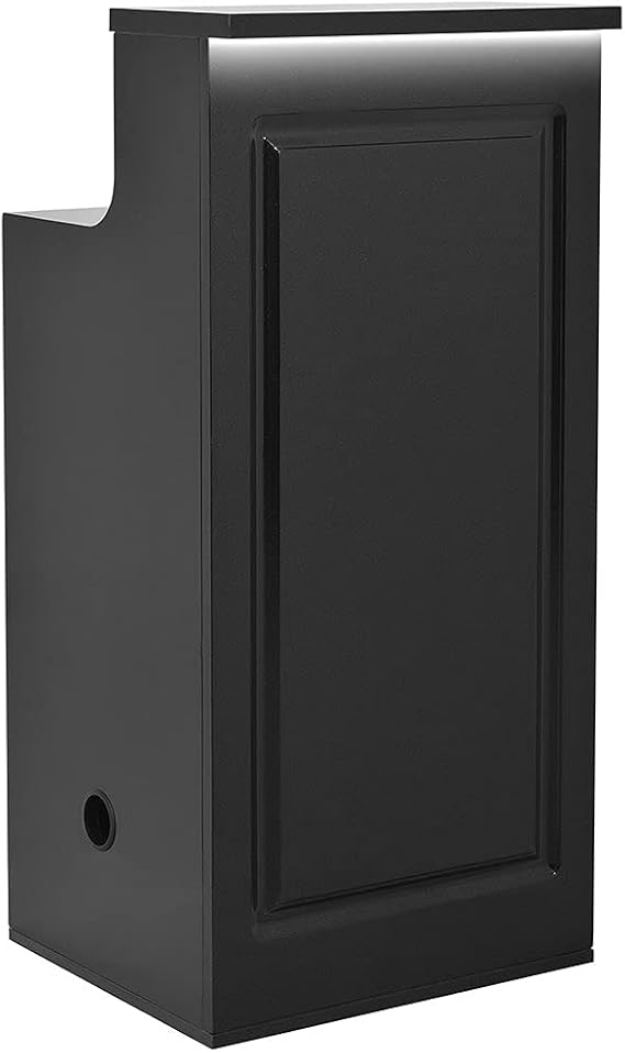 Dir Reception Desk, Receptionist Area Counter, Reception Podium Valencia, Black