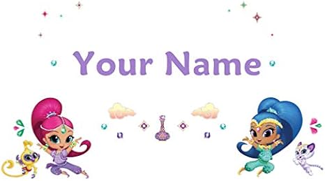 Oliver's Labels Premium Personalized Wall Decal for Kids Room Decor - Peel & Stick, Removable (Shimmer and ShineTM)