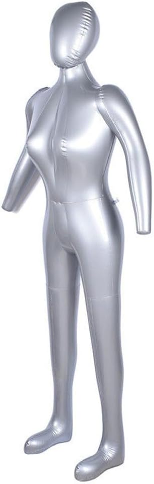 Inflatable Female Model Mannequin 165cm Full Body for Store Display with Show Casement, for Retail Visual Merchandising and Space Saving Storage