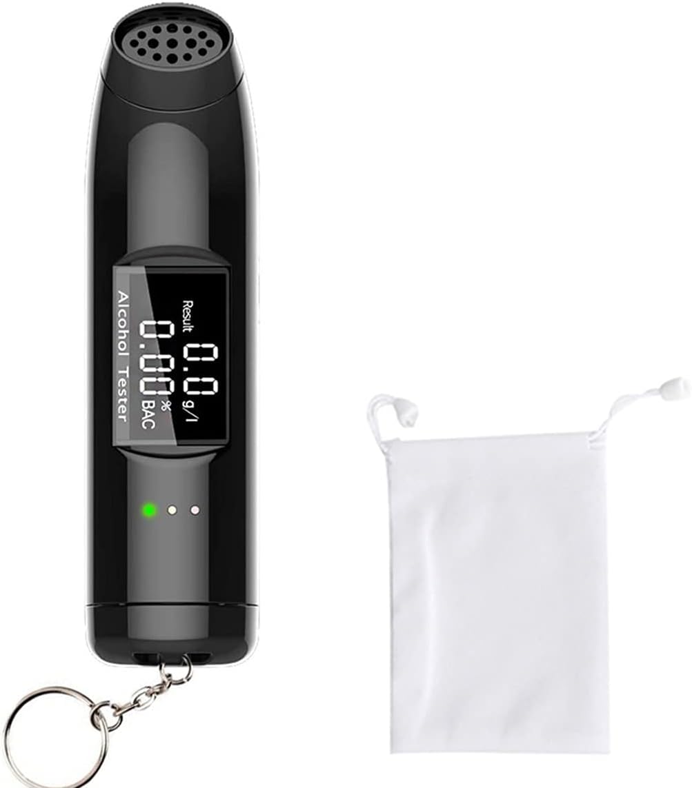 Professional Breathalyzer Digital Breathalyser Portable Breath Alcohol Tester High Accuracy Semiconductor Sensor LCD Display, Sound Alarm, Fast Accurate Measurement