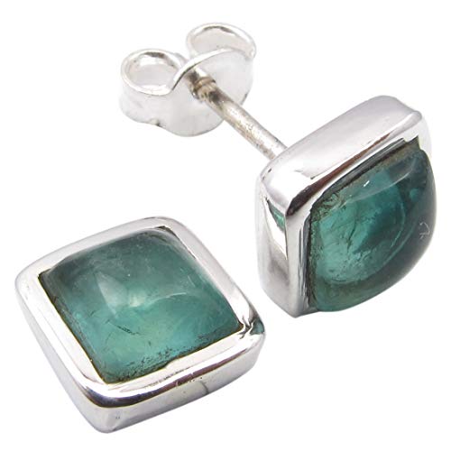 Sterling Silver Apatite tcw 2.4 Stud Earrings 0.3 2.7 Grams